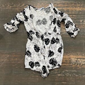 Black and white romper